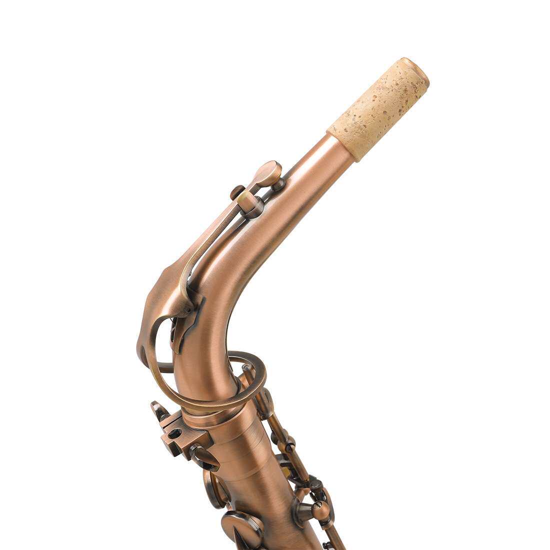 降E调萨克斯弯脖中音红仿古萨克斯脖管弯管吹嘴管管口直径24.5mm