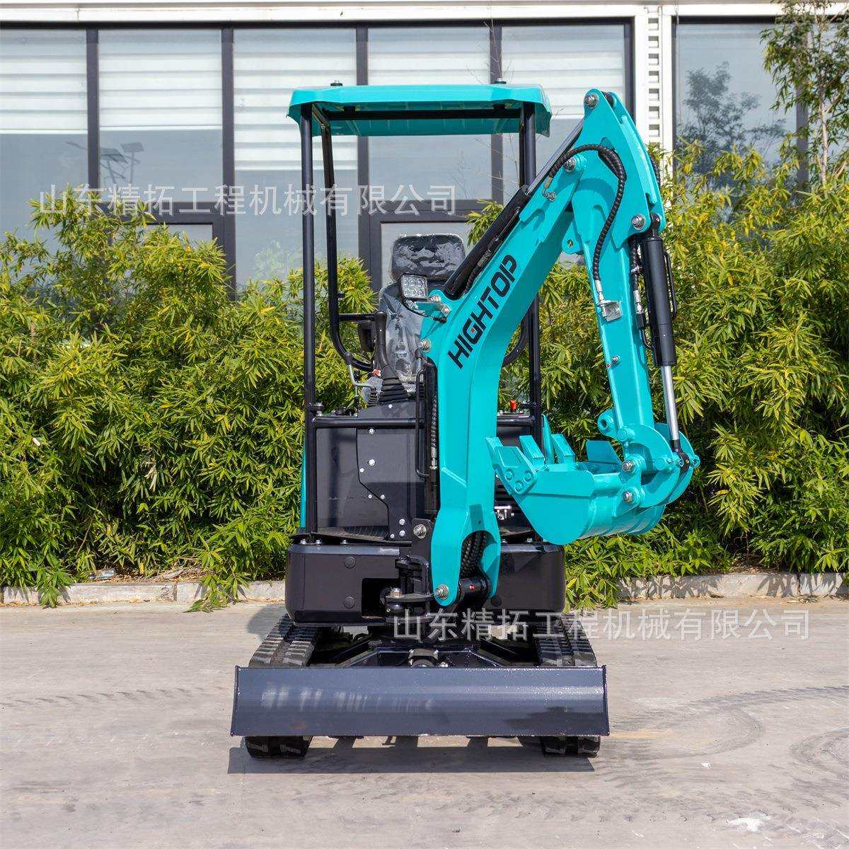 HT12多功能小型挖掘机 打草挖掘钻孔破碎抓木头小挖机微型小挖机