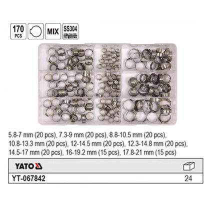 易尔拓汽修工具170件套卡箍套装卡盘固定卡扣端口接头 YT-067842