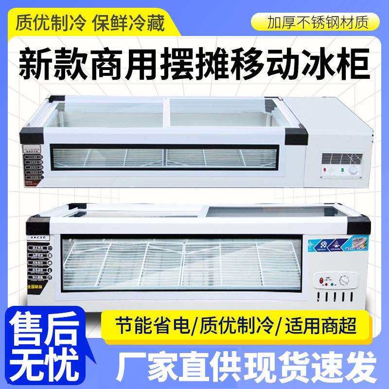 冷藏展示柜商用可移动小型冰箱冷冻柜三轮车摆摊冰柜小吃炸串台式