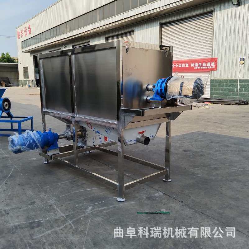 滚筒式水泡牛粪固液分离机 处理沼渣沼液脱水机 科瑞鸡粪挤干机