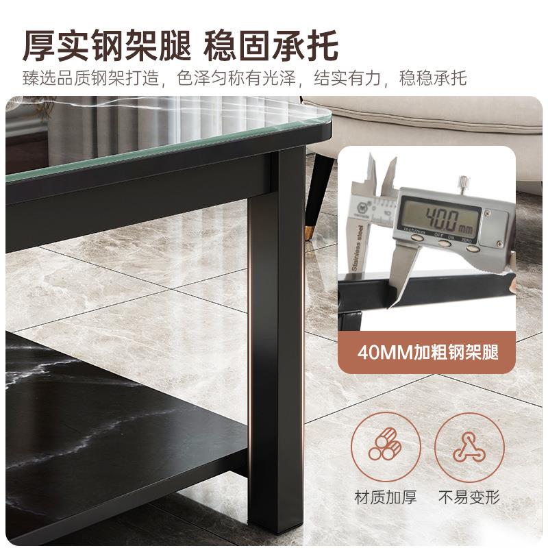 茶几客厅沙发旁双层边几家用简约现代出租屋办公室小茶桌方形桌子