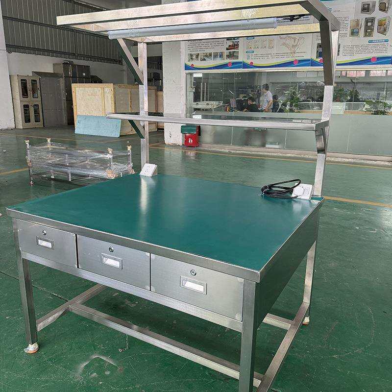 防静电工作台不锈钢仪器承重工厂流水线车间双层工作桌多功能
