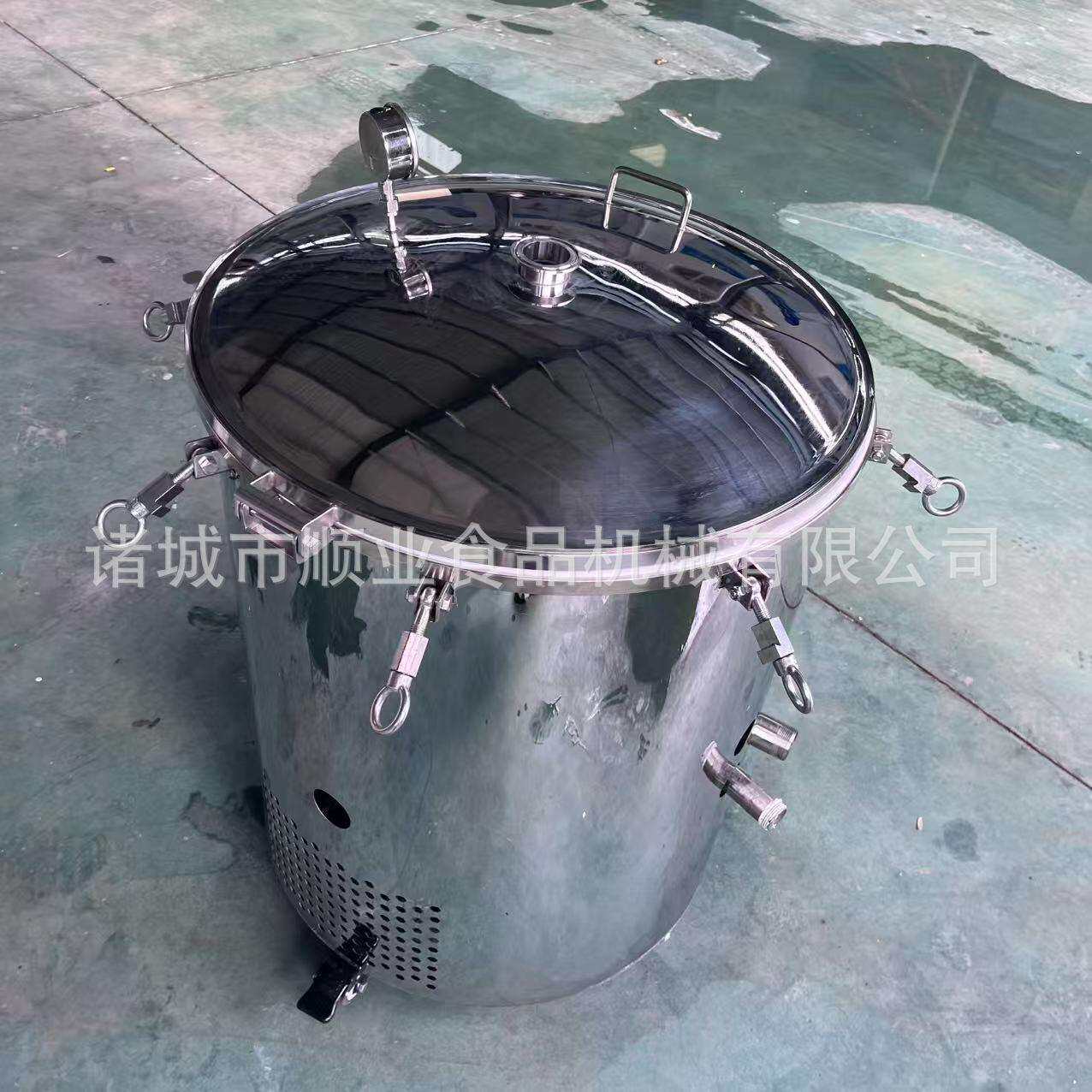 食品厂小型食用油滤渣设备 立式油炸煎炸食品过滤罐 小黄鱼滤油机