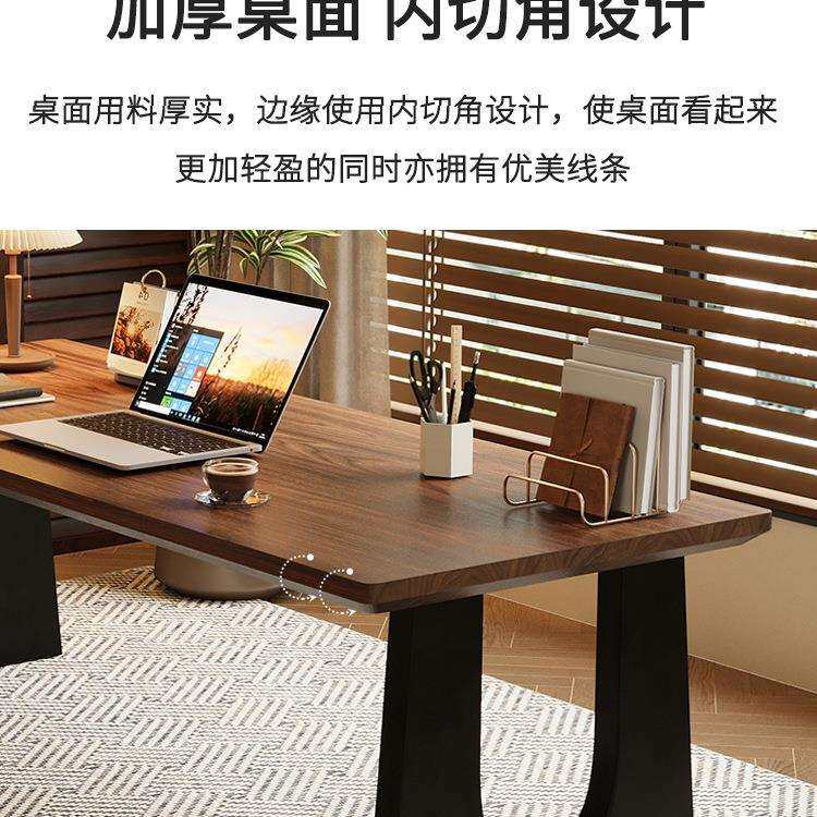 实木大板书桌去客厅化长电脑桌子中古风工作台台式家用卧室写字r&