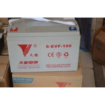 天能电池6-EVF-100电动汽车洗地机叉车环卫车12V100AH免维护电瓶
