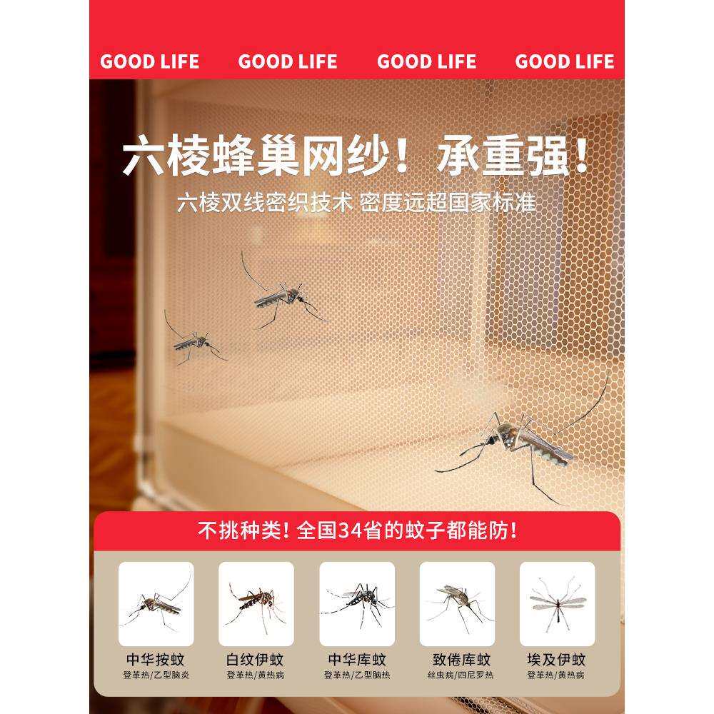 家用卧室防摔蚊帐全罩式全底儿童婴儿防止掉床免安装2025新款纹帐