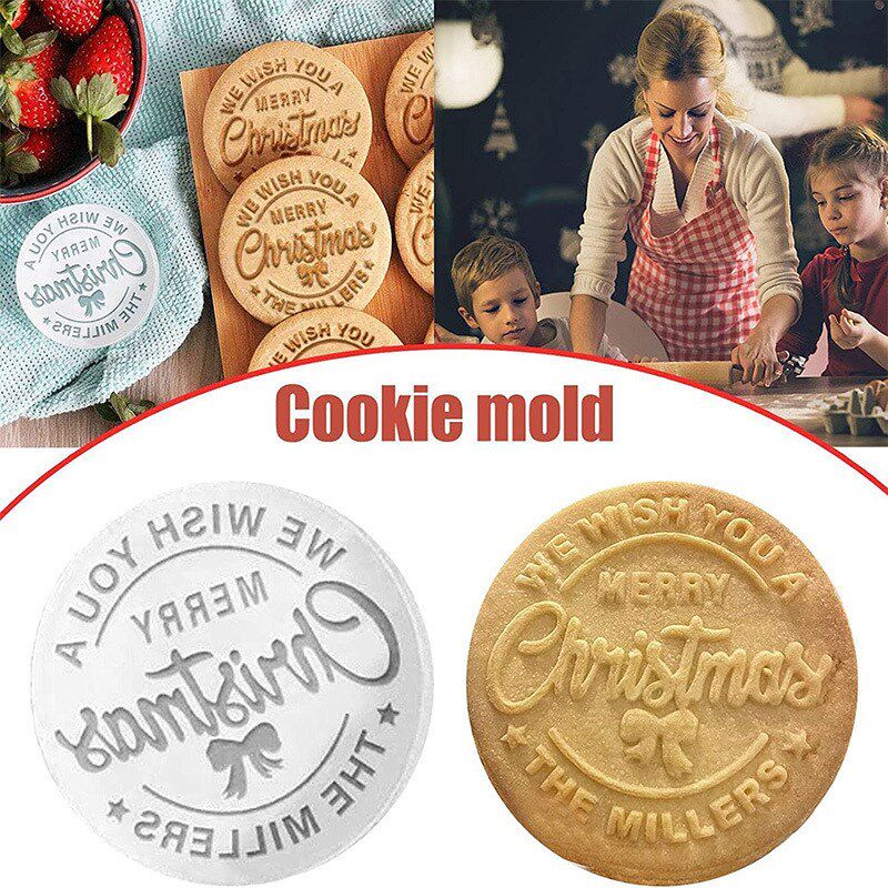 圣诞饼干模具印章 Merry Christmas Cookie Stamp 3D饼干印章