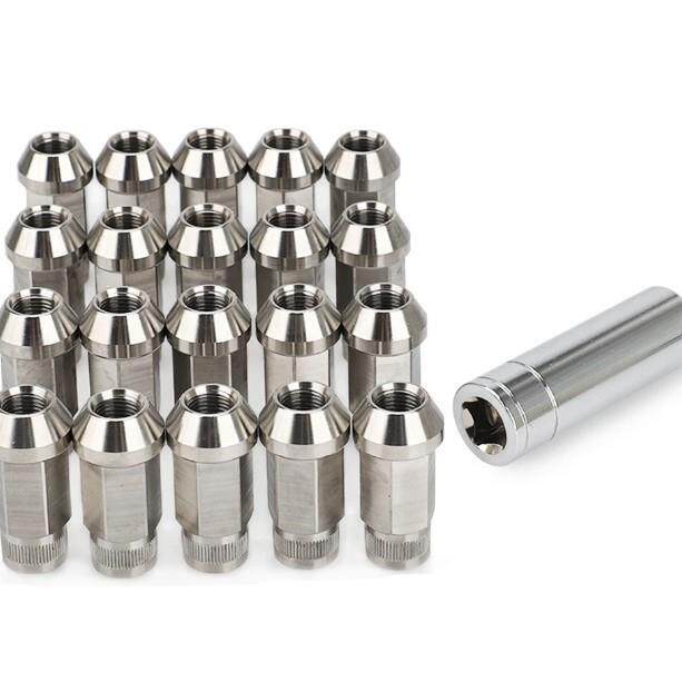 含税 改装轮胎螺母304不锈钢 Hex 19mm 总长50mm 轮毂螺母M12 M14