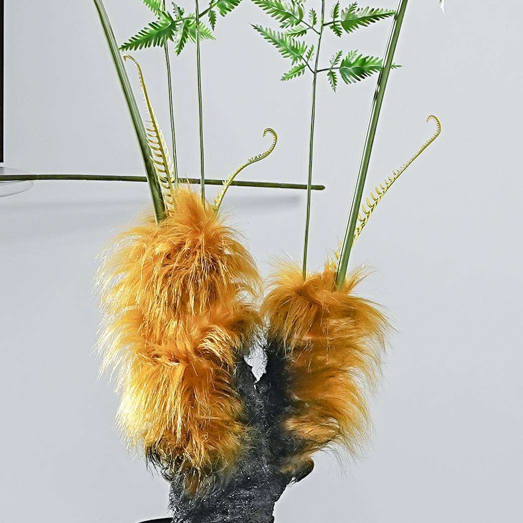 金丝猴猴头蕨蕨草仿真绿植盆栽大型软胶家居装饰落地造景仿真蕨叶
