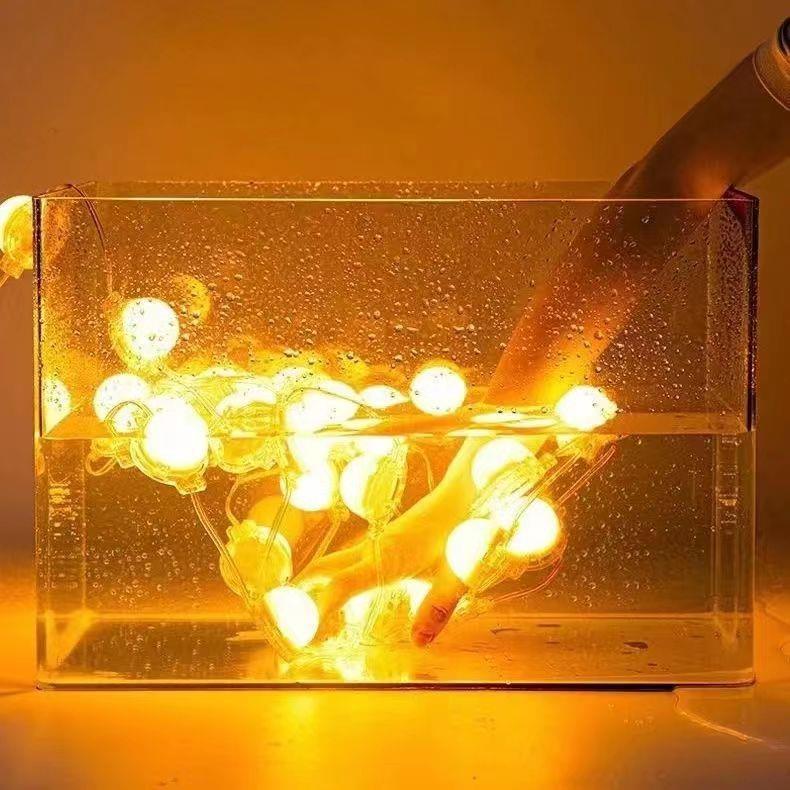 LED点光源七彩门头引流灯彩色户外防水带流水led跑马灯带流水全彩