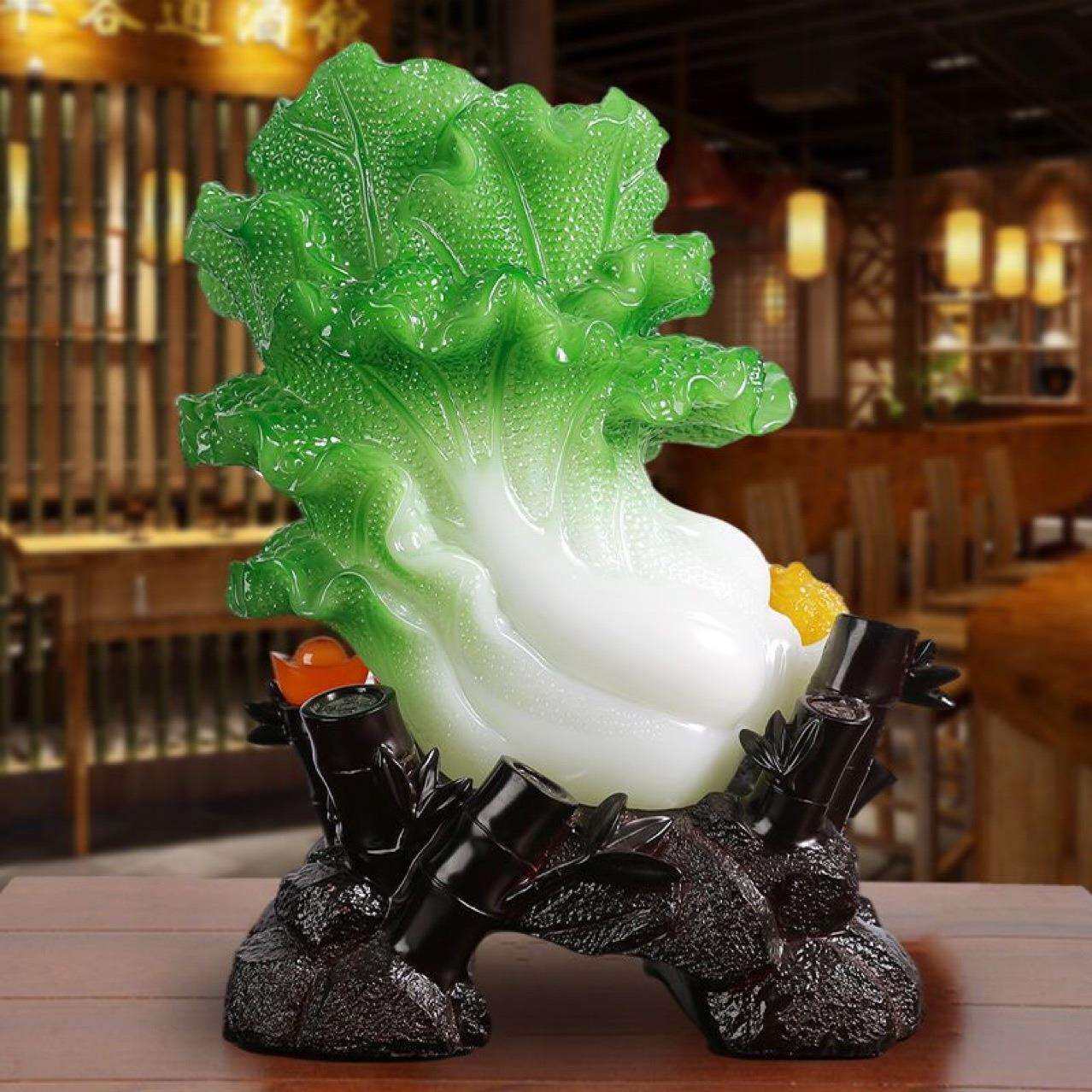 竹子节节高元宝白菜家里客厅玄关隔断电视柜酒柜家居装饰品摆件