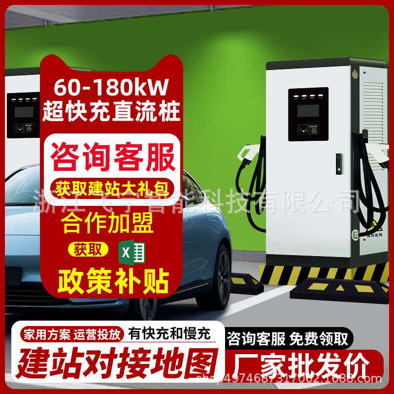 新能源汽车电车快充充电桩20/30/40/60/80/120kw9孔商用直流380V