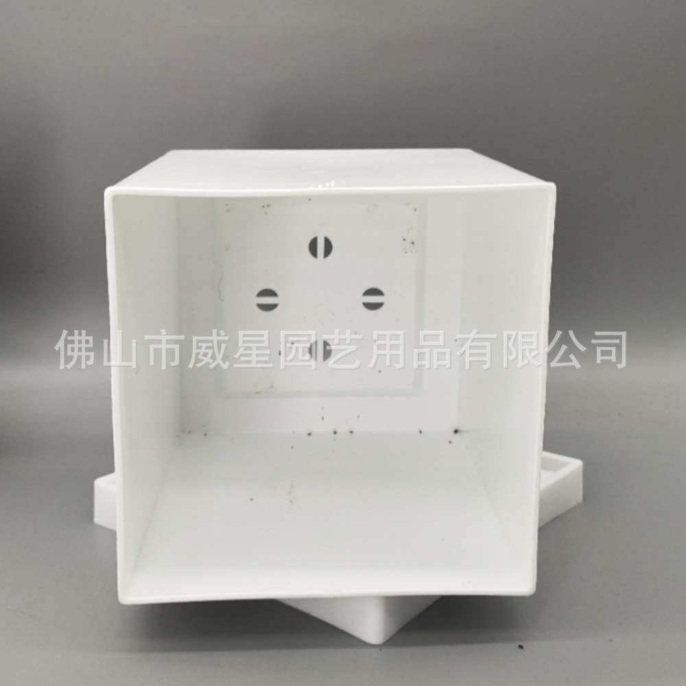 卉立美简约塑料花盆小四方形塑料花盆家用透气桌面小花盆带托盘