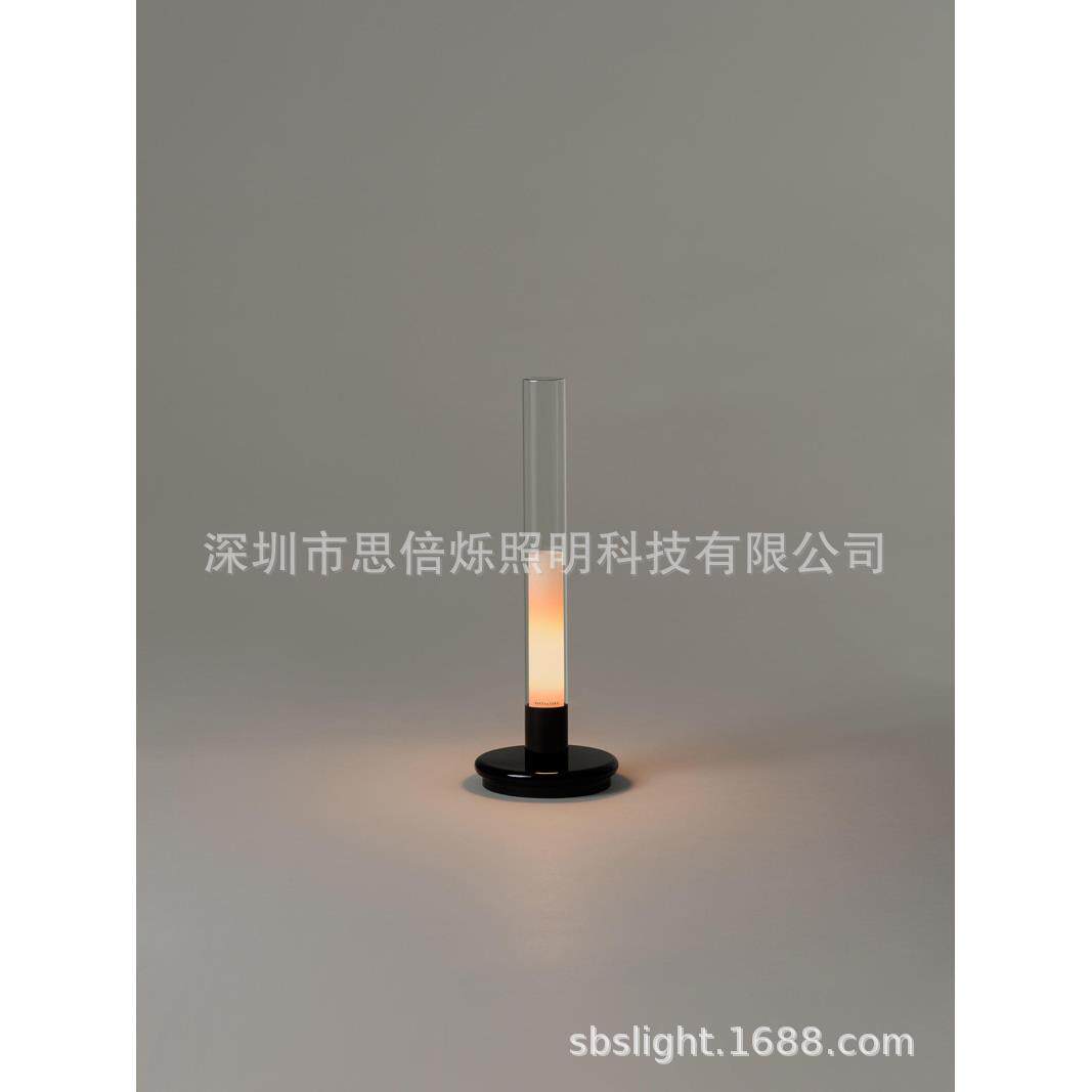 便携式餐桌烛台露营野餐充电台灯卧室移动LED小夜灯触摸可调光