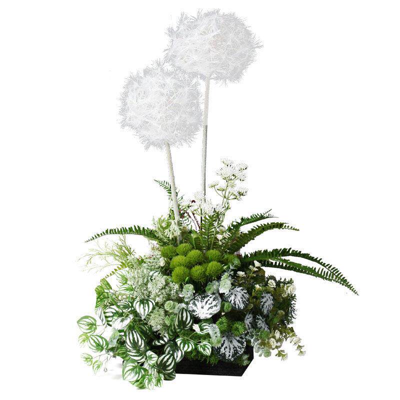 大型仿真植物蒲公英多肉植物手感假花室内景观角落橱窗造景装饰