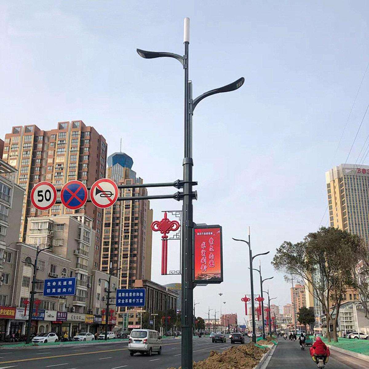 厂家直销智能交通综合共杆多杆合一多功能组合杆路灯监控广告牌