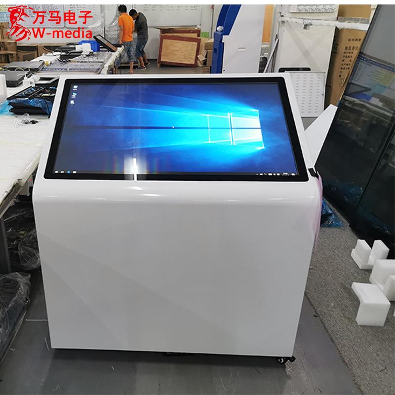 32-55寸立式查询机 白色现货款 智能触控查询签名拍照叫号终端机