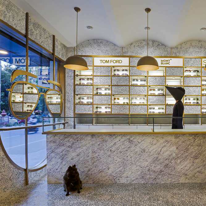 眼镜展示柜太阳展示架钢化玻璃展柜商场店铺装修设计柜台玻璃门