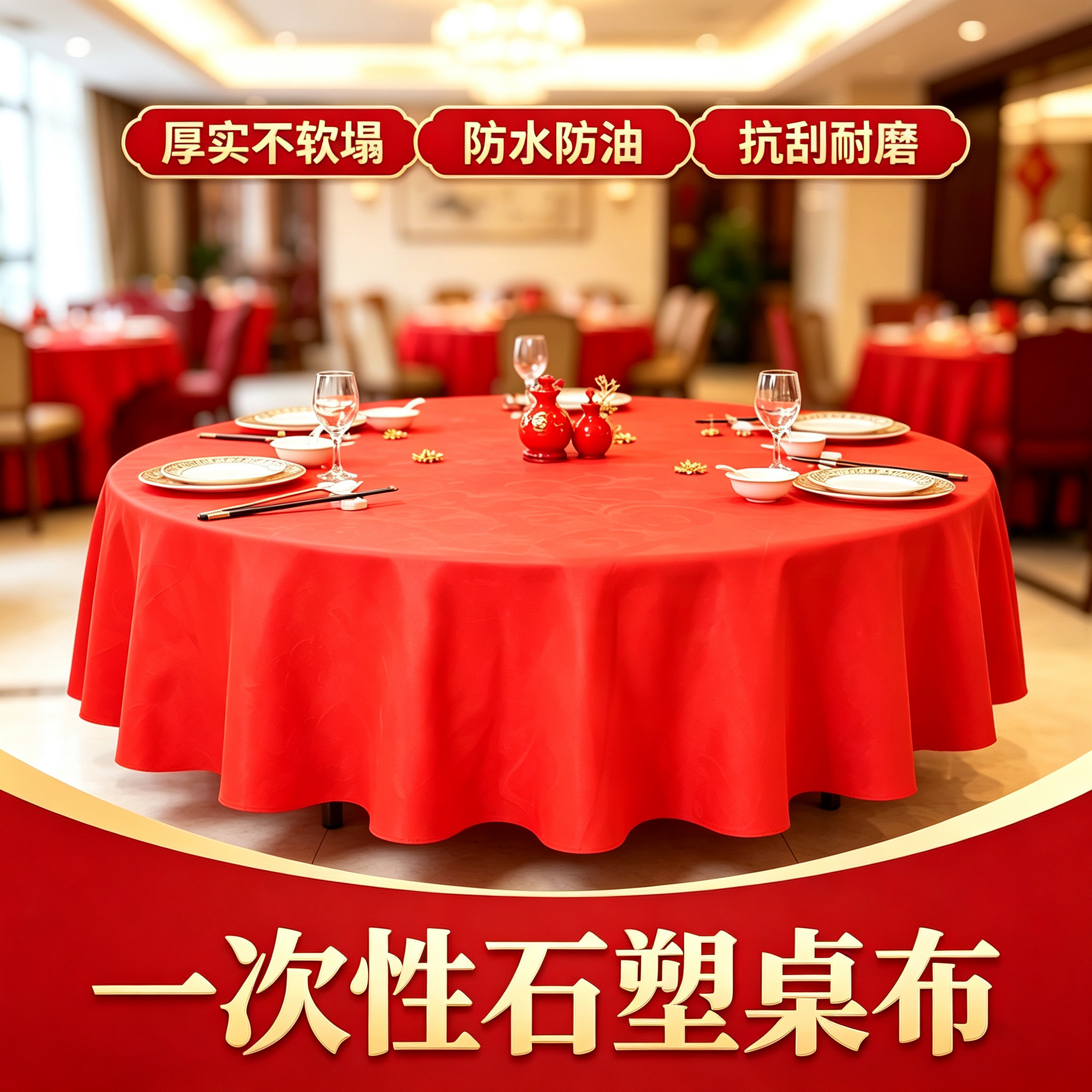 一次性石塑桌布加厚款