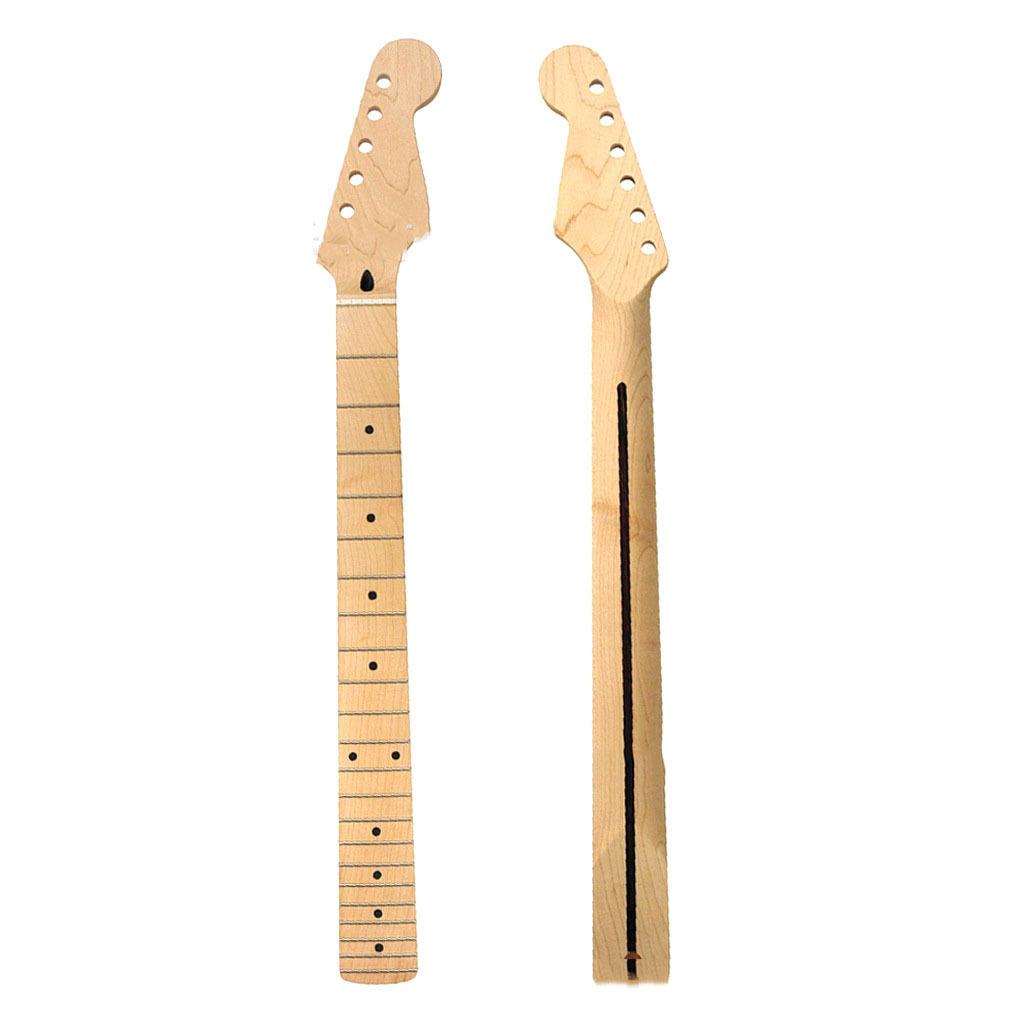 电吉他琴颈 22品 枫木指板 颈柄头 for Fender ST Strat 带背中线
