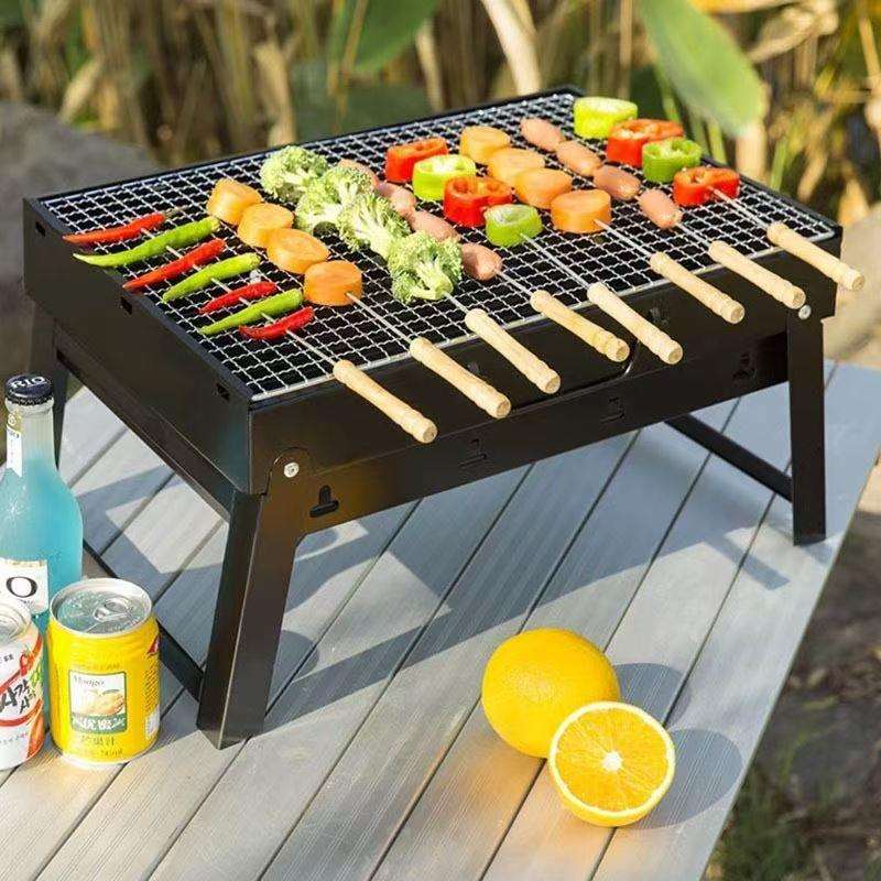 加厚大号日式烧烤炉 BBQ野营烤肉木炭家用家庭户外便携烧烤架