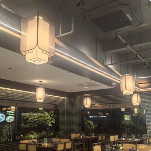 简约面馆餐桌吊灯现代设计师饭店茶楼卡座射灯粥店餐厅大堂纱布灯