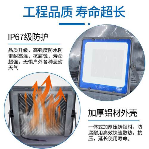 LED投光灯防水照明灯探照灯工程施工射灯足瓦防眩晕节能超亮