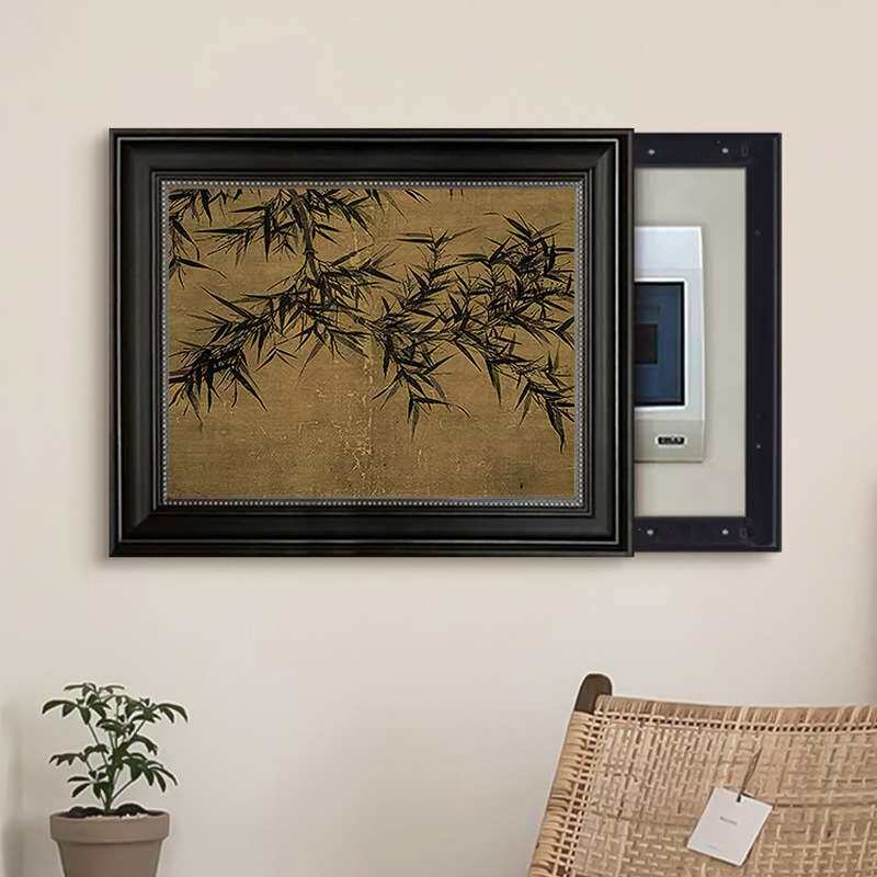 《墨竹》中古风餐厅客厅电表箱装饰画新中式总开关配电箱遮挡挂画