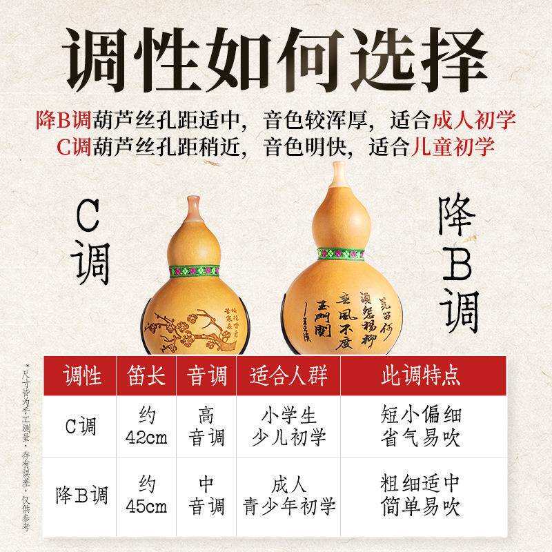 现货紫竹葫芦丝小学生专用c调降b调楠竹初学者儿童成人演奏型乐器