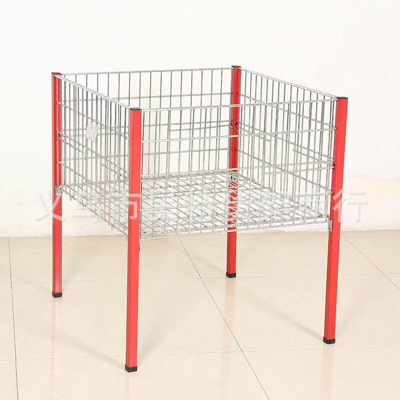 仓库用镀锌促销笼促销堆头四柱网笼金属铁线笼四柱网架