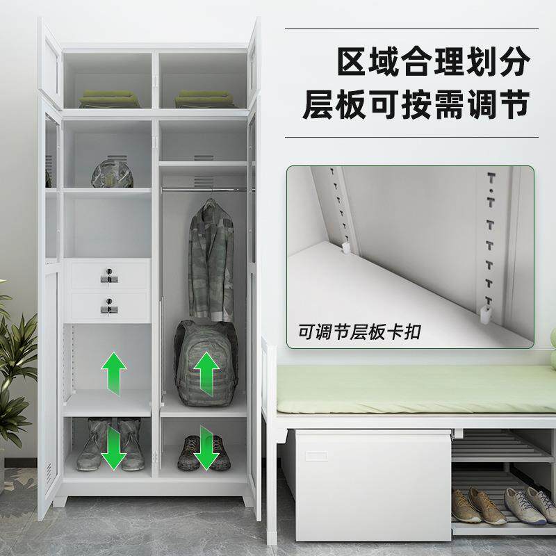 制式营具汇云星物品柜加厚单人储物柜员工值班室整理内务双门柜
