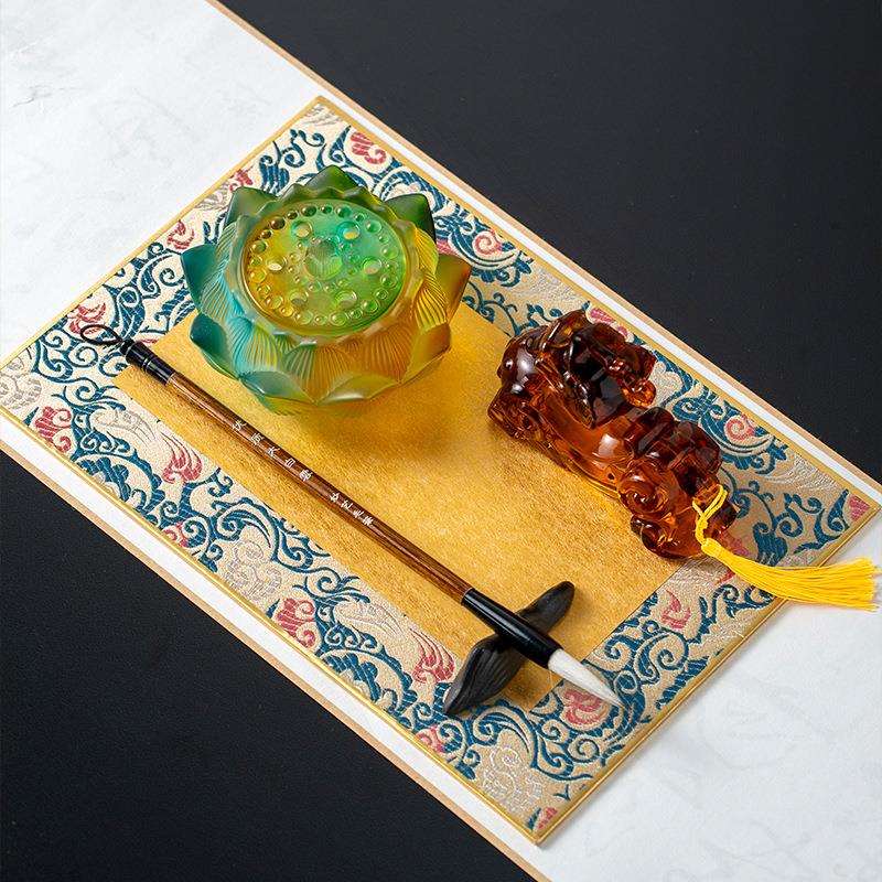 新中式客厅茶几禅意托盘组合摆件样版房展厅售楼处茶室茶几装饰品