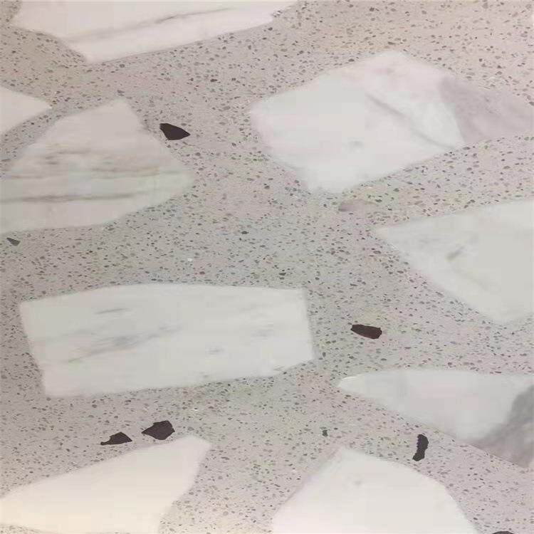 彩色水磨石工艺品 水磨石花盆 白色人造石颗粒板圆柱花瓶加工定治
