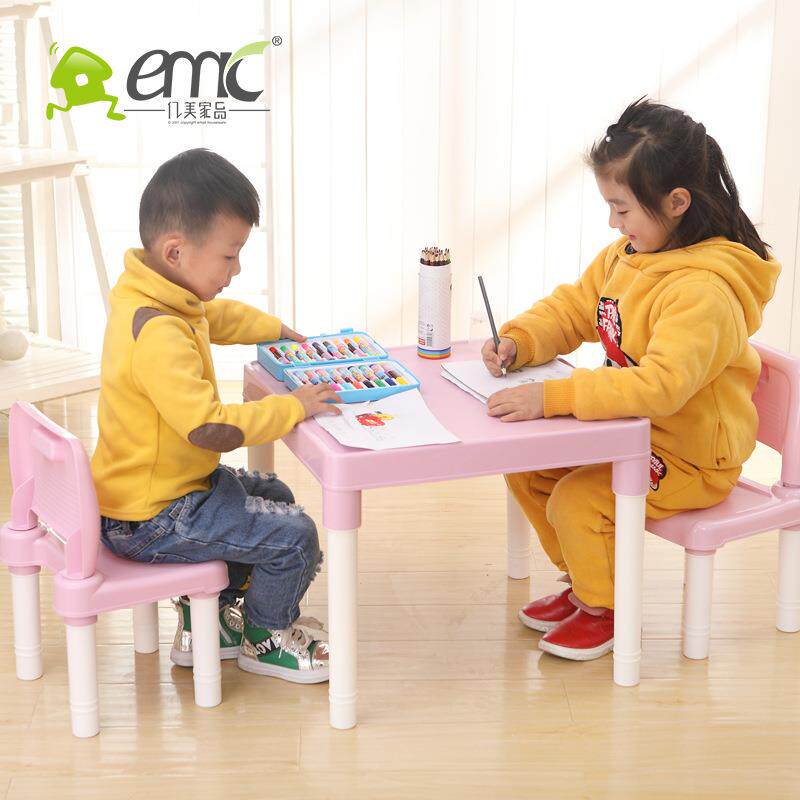 亿美好贝比课桌椅塑料幼儿园桌椅学生课桌椅厂家直销桌椅套装