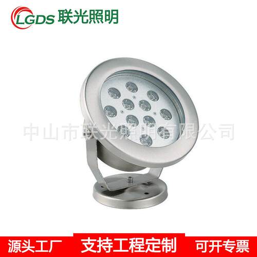 led水底灯景观水下射灯9W12W低压12V24V 七彩RGB泳池不锈钢喷泉灯