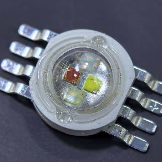 仿流明led灯珠全彩RGBW大功率1W8脚高亮透镜四合一彩色led贴片灯