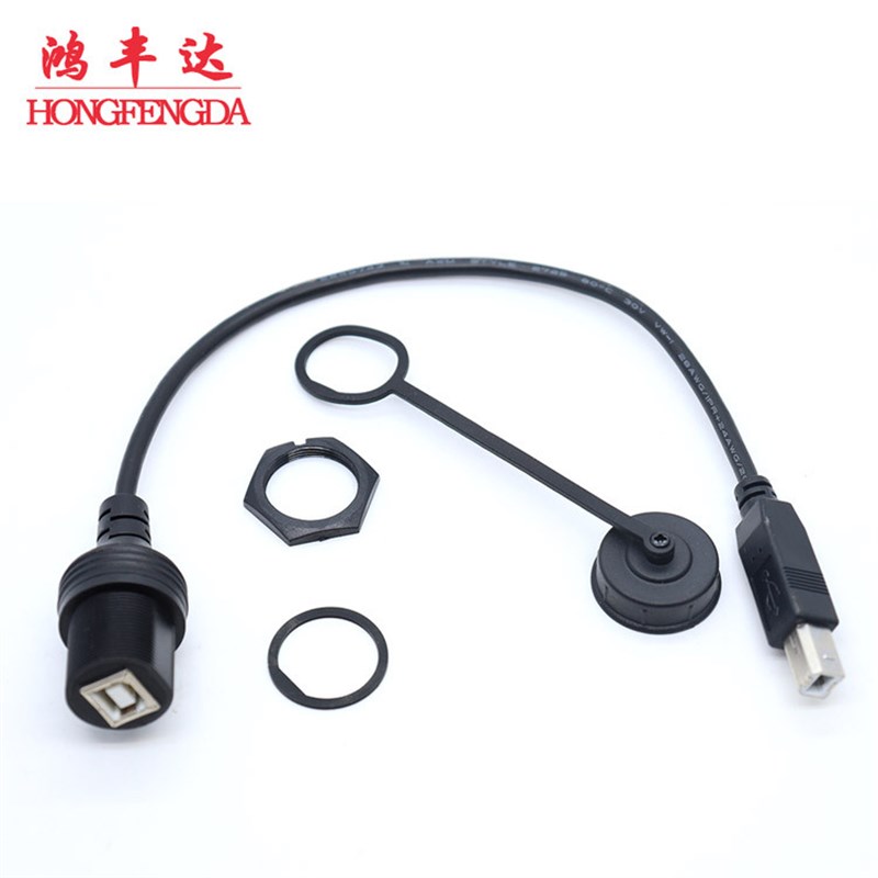 防水线 电脑打印机接口 USB B公转 B母 延长线 复印机连接线 厂家