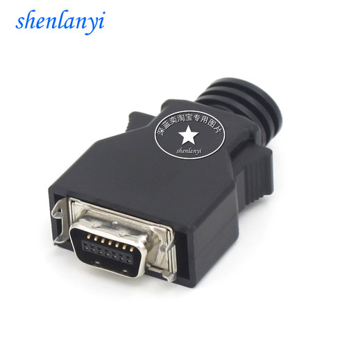 SCSI连接器MDR D端子 HPCN 14P公头焊线装配式