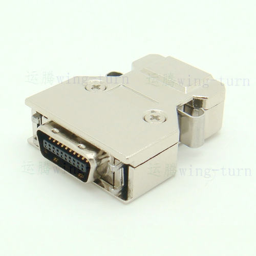 运腾 MC20M-AL SCSI 连接器 铁壳式 HPCN20芯焊线公头 线缆插头