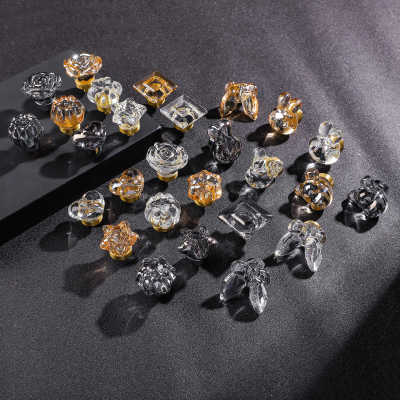 黄铜水晶柜门抽屉单孔