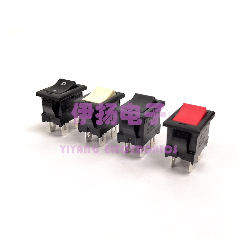 日本进口船型开关NKK JW-S21 4脚2档电源开关 10A 15X21 KCD1-104