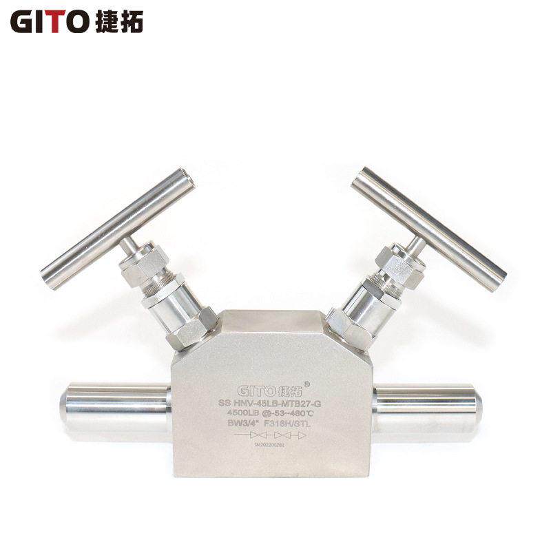 GITO捷拓一体式双阀压对焊整体式双截止阀双联针阀
