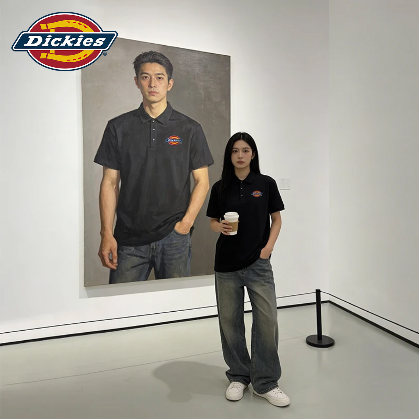 Dickies黑色潮流男士polo衫2026新款夏季轻薄青少年速干百搭体恤