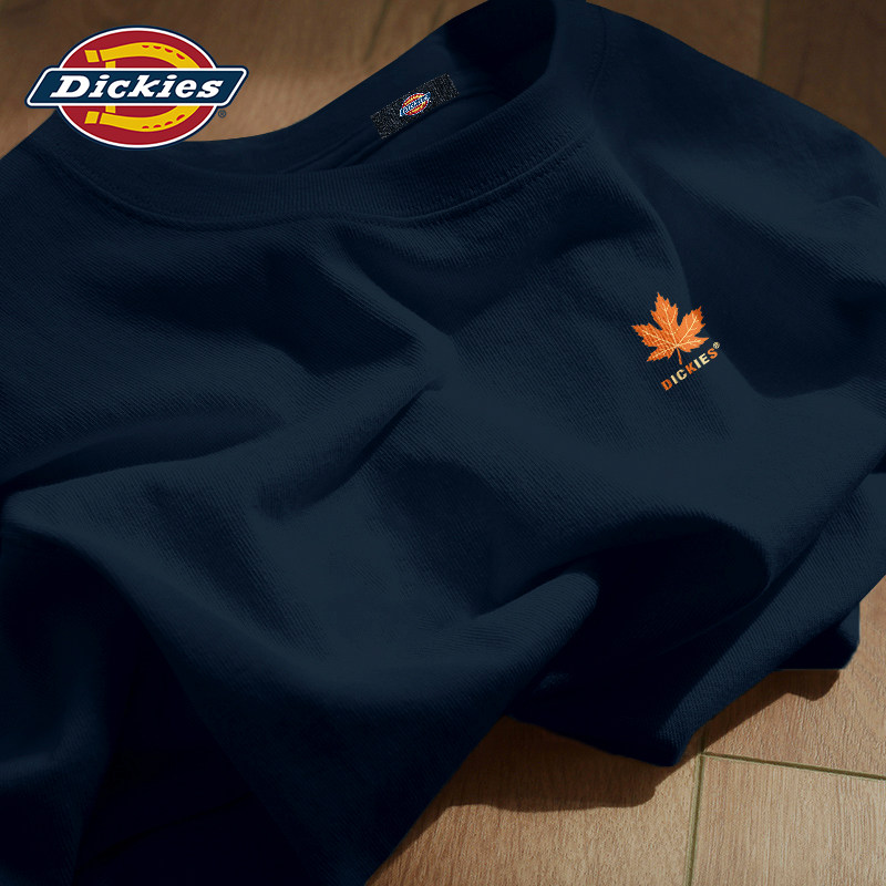 Dickies藏青色索罗娜短袖T恤男款2026夏季新款透气吸汗运动五分袖