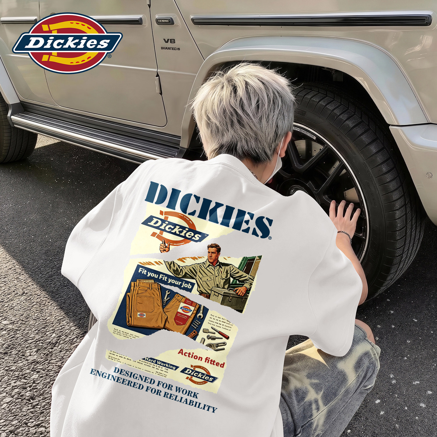 Dickies白色短袖T恤男女同款2026