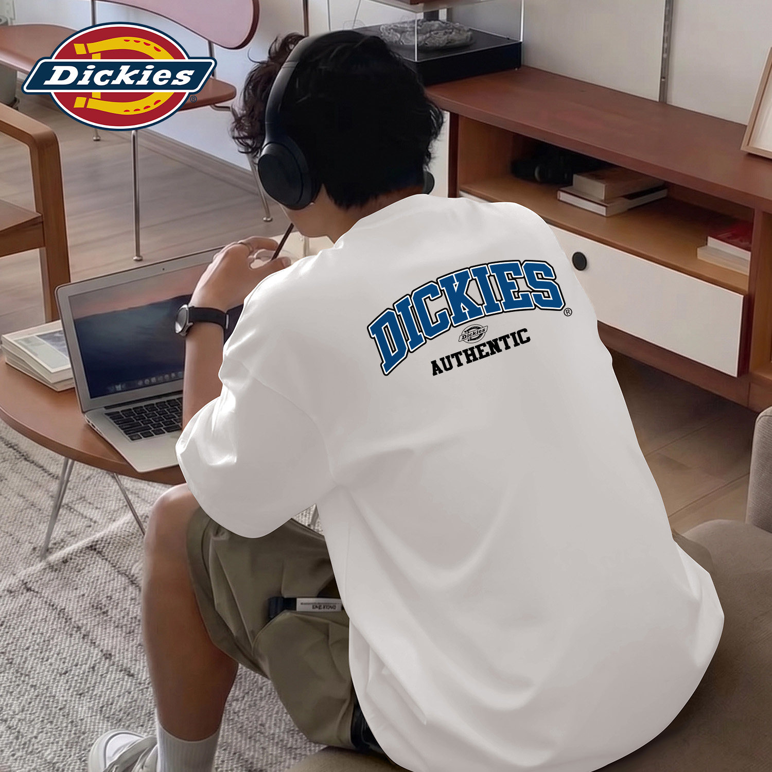 Dickies白色纯棉圆领短袖T恤男生