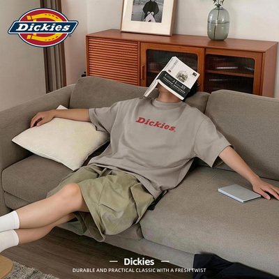 Dickies白色纯棉短袖T恤男女夏季