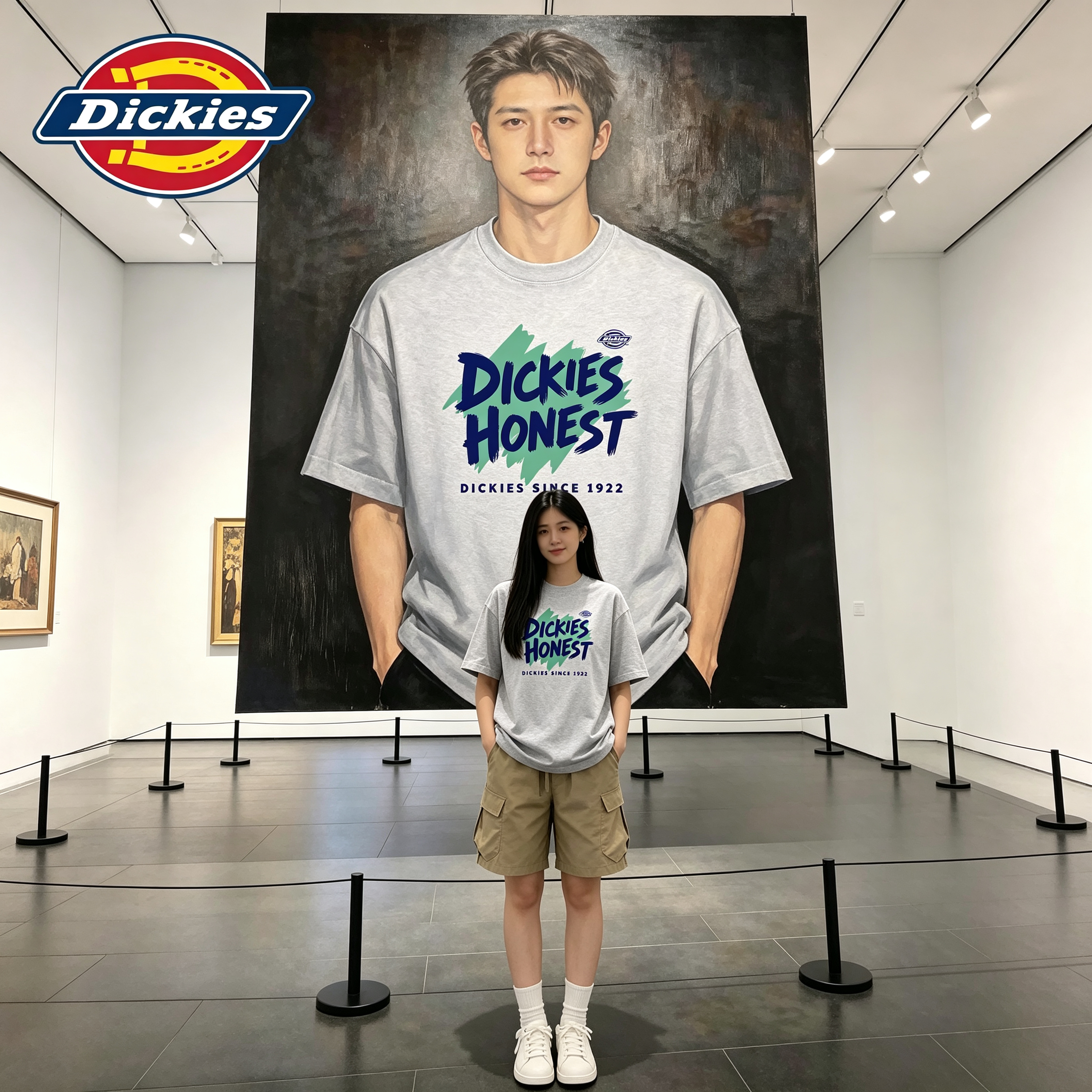 Dickies花灰色男士短袖T恤2026夏