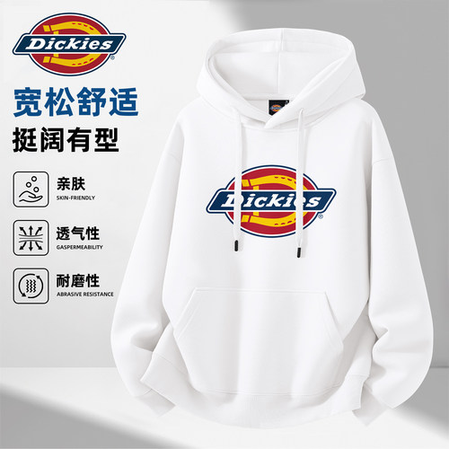 Dickies白色连帽卫衣男士2026秋